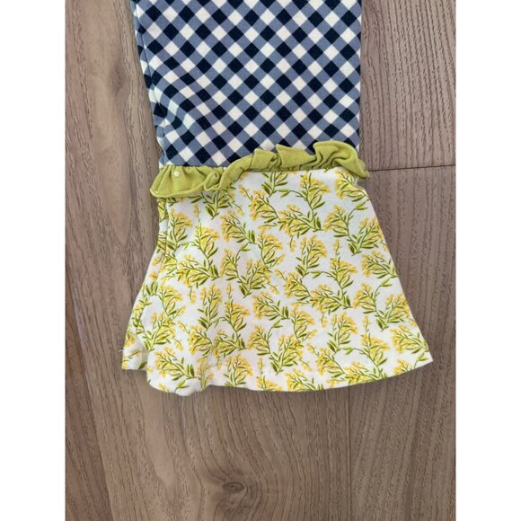 Matilda Jane Girls 10 Enchanted Garden Inner Artist Gingham & Floral Ruffle Pant - Picture 2 of 4